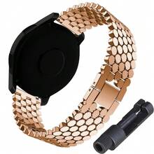 20/22 毫米时尚金属表带，鳞片设计兼容三星手表 7 6 5 4 3 5pro 4/6classic Active，适用于 /Amazfit/Garmin/Realme，适用于 Amazfit Watch Bip 5 GTR GTS 4/3/3pro/2/2e，男女通用