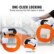 Fish Tape, 120-Foot, 1/8-Inch, Steel Wire Puller With Optimized Housing And Handle, Easy-To-Use Cable Puller Tool, Flexible Wire Fishing Tools For Walls And Electrical Conduit, Non-Conductive - 1/8 Inch 120ft - View 4