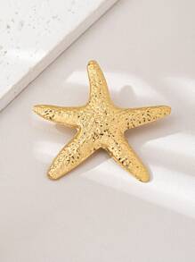 1 pièce Broche étoile de mer minimaliste, accessoire polyvalent pour femme pour les fêtes, les voyages, le port quotidien, cadeau d'été