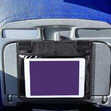 1 pièce Sac de rangement pour support de tablette monté sur le de siège de voiture/avion noir. Accessoires de voyage essentiels pour les vacances, l'été, les congés scolaires