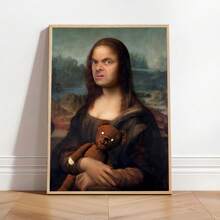 1pc Vintage Mona Lisa Art Posters Print, Frameless Canvas Wall Arts For Bedroom And Living Room, Modern Home Decor Gift, Ideal For Kitchen And Hallway, Funny, Agent,Perfect For Room Decor.