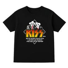 Playera 100% Algodón Peinado Con Temática Kissiera Cadetes Artistas Ideal Para Uso Diario, Regalos, Cómoda y Fresca - Negro - Ver 4