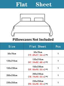 1pc Cartoon Printed Bedsheet, Soft Comfortable Mattress Protector, Kids Cartoon Geometric Bedding Set, Heart Pattern Bedding Set, Home Decor, Fits Twin/Full/Queen/King Size Beds, Suitable For Mother's Day Gift, Machine Washable - YSX-cartoon Printed Single Bed Sheet - View 2