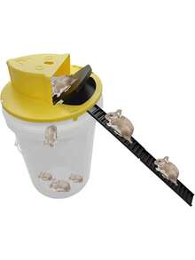 Trappola intelligente per catturare i topi con secchio, meccanismo di ribaltamento e chiusura automatica dopo la cattura