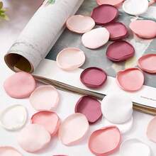 50/100/200/500/1000 片丝绸粉色玫瑰花瓣人造花瓣适用于婚礼，桃红色花瓣散装适用于周年纪念装饰，派对浪漫装饰桌或婚礼蛋糕装饰（5 种颜色混合）