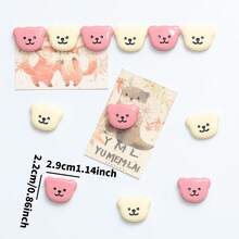 6 buc/set magneți de frigider cu ursuleți drăguți, autocolante pentru tablă albă cu ursuleți roz, decor pentru casă și bucătărie