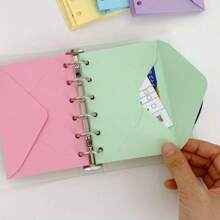 5pcs A7 Binder Pockets - No Zipper, Hole Budget Envelopes & Money Organizer Inserts For A7 Wallets School Supplies,Back To School