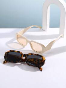 Lot de 2 lunettes de vue asymétriques à la mode, style européen et américain