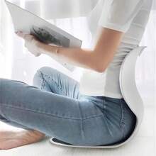 1pc Ergonomic Lumbar Support Pillow - Anti-Fatigue Back Cushion With Ventilated Washable Nylon Cover | Adjustable Height & Angle - Ideal For Studying, TV Watching & Office Use - Grey