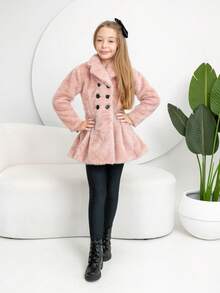 Young Girls Winter Coats - Màu hồng gỉ - Xem 5