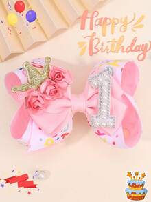 1 pieza Lazos de pelo rosa y blanco para niñas, lazos de pelo tipo margarita, accesorios de pelo lindos para niños y niñas pequeñas, regalos de verano - Multicolor - Ver 13