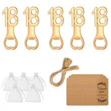 12 Pezzi di Apribottiglie Dorati come Regali o Souvenir per Feste di Compleanno del 15°, 16°, 18°, 21° Anno, Oppure Molto Popolari per il 18° Anniversario di Matrimonio, Decorazioni per Feste a Tema Dorato, Bomboniere, Regali per Feste in Famiglia, Regali per Amici