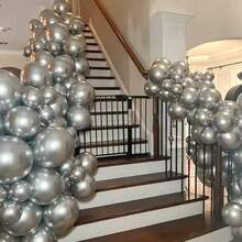 10/50/100pcs 5inch(12.7cm) Chrome Metallic Balloons, Gold Color Silver Color Pink Blue Green Purple Red Party Balloons For Wedding Decor, Birthday Party Decor, Anniversary Decor, Graduation Decor, Holiday Decor, Indoor Outdoor Decor, Home Decor, Room Decor,Christmas Decor