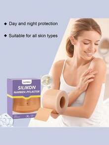 1 Caja de Parches Reutilizables para Cubrir Tatuajes, Tono Natural de Piel, Duraderos y que no se Pelan Fácilmente - Marrón - Ver 1