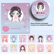 Libro de pegatinas de maquillaje con diseños de muñecas de moda, set de pegatinas para el rostro DIY - Juguetes de vestir con pegatinas reutilizables para diversión creativa, arte facial e interacción - Excelente como recuerdo de fiesta o regalo - Multicolor - Ver 12