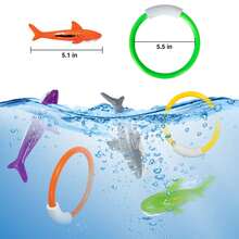 1/2/4 piezas Anillos de buceo que se hunden de colores, juguetes de piscina para diversión en la piscina y la playa - Juguetes vibrantes para el juego acuático, anillos de buceo y entrenamiento de tiburones para aprender a nadar, anillos de buceo, juguetes acuáticos de playa, regalo de Navidad, Halloween (1/2 piezas color aleatorio) - Multicolor - Ver 4
