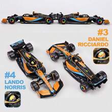 Burago Modellino in lega di  MCL36 F1 in edizione da collezione 1:43, con casco del pilota da corsa e custodia in plexiglass premium, per gli appassionati di auto, edizione limitata che celebra 14 anni di storia delle corse