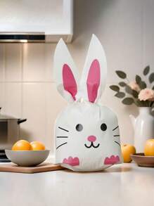 50 PZAS - Buen regalo de Pascua, bolsa de dulces de Pascua, muchos, bolsa de dulces, bolsa pequeña de plástico para Pascua, bolsa de aperitivos de fiesta de Pascua, para sándwiches y galletas, bolsa de regalo del conejito de Pascua, bolsa de aperitivos de fiesta de Pascua de plástico, lazo retorcido, para regalos de fiestas, suministros para bodas y cumpleaños, el color y el estilo son aleatorios.