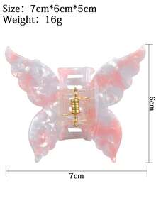 1 件时尚、百搭、优雅、高端醋酸纤维蝴蝶发夹、发爪夹、发饰适合女性日常聚会和旅行佩戴夏季发夹发夹发夹发夹发夹 - 彩色 - 查看 3