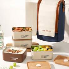 Boîte à lunch Bento en acier inoxydable, boîte-repas étanche à grande capacité, compatible micro-ondes et réfrigérateur, pour étudiants et travailleurs de bureau, fournitures scolaires