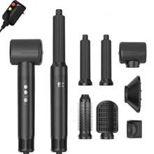 UKLISS Modelador de Ar Quente Automático 7 em 1 - Motor Sem Escovas 110K RPM | Cachos e Alisamento de Qualidade de Salão, Conjunto Essencial para o Dia dos Pais e Verão, Pronto para Viagem para Todos os Tipos de Cabelo (Branco Dourado/Preto/Verde/Azul)