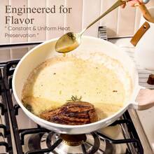 Non Stick Ceramic Cookware Set, And A Single Flat Bottomed Pan Healthy Pot And Flat Bottomed Pot Set, Kitchen Cooking Set, With A Cool Handle To Keep It Cool, White Granite Coating,