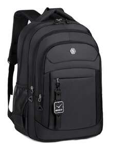 Reinforced Waterproof Large Capacity Bag, College Students Schoolbag, Going Out Computer Backpack, Casual Travel Backpack Laptop Bag For Men - Multicolor - View 2