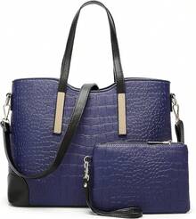 SYKT Monederos y bolsos para las bolsas de asas de hombro de la bolsa para mujer Carteras - 7-04 Azul Oscuro - Ver 7