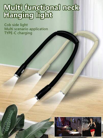 Rechargeable LED Neck Hanging Light, 360° Rotatable Neck Lamp For Home, Office, Reading, Outdoor, Camping, Emergency Use