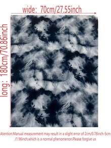 1pc Floral Print Casual Headband, Gradient Chiffon Scarf For Women All Season Head Wrap - A - View 4