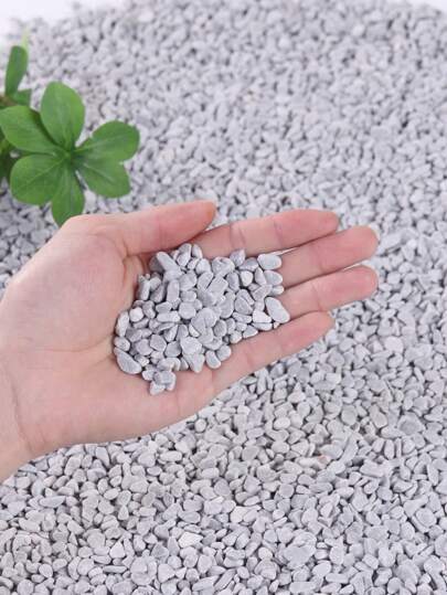 Guijarros decorativos grises adecuados para jardines y hogares - 0.3-3 cm, piedras multicolor (blanco, negro, amarillo, gris, morado, azul, verde) adecuadas para plantas de interior, paisajes exteriores y decoraciones navideñas - perfectas para terrazas, plantas en macetas, baños, acuarios y micropaísajes, decoraciones navideñas | Apariencia natural | Belleza, decoraciones de jardín