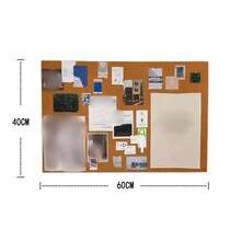 1pc Artistic Creative Message Memo Board, Home Decor, School Supplies,Back To School, Cork Board, Pin Board, Vision Board - 40*60cm - View 2