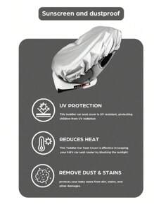 1 pieza Cubierta de parasol para silla de coche para bebé, nuevo modelo de protector de asiento de seguridad, sombreado bloqueador de sol e insolación de lámina de aluminio, fácil de plegar y almacenar, adecuado para bebés y niños. Artículos esenciales para bebés, equipo de viaje para bebés, accesorios para silla de coche para bebés, ideal para el verano, suministros de viaje para bebés, favorito de los bebés (estilo aleatorio)