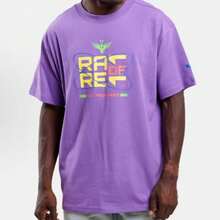 Puma 男士篮球人物和字母图案运动 T 恤 - 紫色 - 查看 3