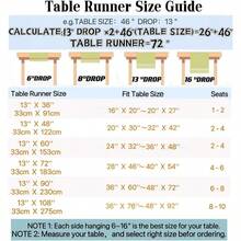 Wracra Rustic Linen Table Runner Farmhouse Style Table Runners 72 Inches Long Embroidered Fall Table Runner With HandTassels For Party Dresser And Dining Room Decorations Light Coffee 13*72 - LightCoffee - View 5
