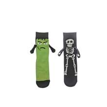 1/2/3/5 Pares de calcetines de media caña del mismo tipo para hombres y mujeres, calcetines de punto con calavera, nuevos calcetines de media caña con cajón magnético, calcetines de Halloween para hombres y mujeres, calcetines para novia, calcetines para parejas