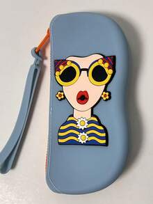 Silicone Eyeglass Case, Portable Eyeglasses Carrying Case With Detachable Strap, Shockproof Waterproof Sunglasses Storage Box, Ideal For Mother's Day, Holidays, Birthdays, Gifts For Daughter, Girlfriend, Wife, Mom, Aunt, Bridetravel Essentials Travel Accessories Travel Bag Vacation Back To School School Stuff Glasses Case Sunglasses Women - Multicolor - View 8