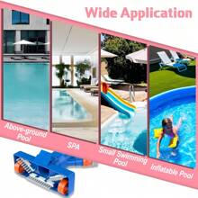Portable Pool Vacuum Cleaner With Pool Net Separator - Ideal For Above-Ground Pools, Hot Tubs, And Fountains - Removes Leaves And Debris Effortlessly, 2 Categories To Choose From, Pool Maintenance Efficient Pool Cleaning Durable Plastic Handle