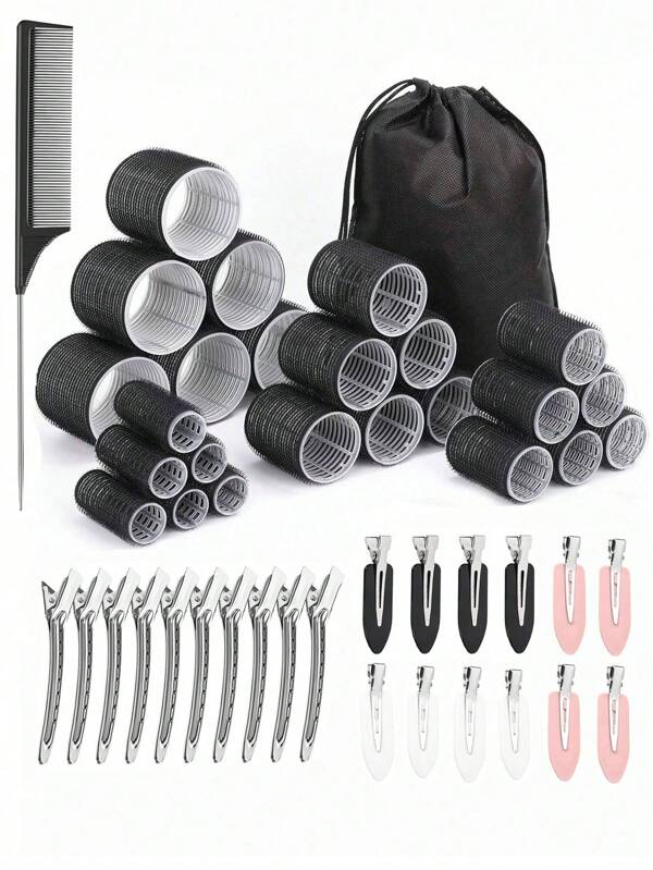 50 Stück Selbsthaftende Lockenstab-Set, Salon-Stil manueller Lockenstab-Set für kurzes bis langes Haar, DIY Frisuren, Luft-Pony, lässige Locken, Haarwickler, hitzefrei Locken, Lockenstab, Haarpflege und Zubehör für Friseur Salon Reiseaccessoires, Haarstyling, Harzeug, Lockenprodukte, Haaraccessoires, Haarstyling-Set, Haarstyling-Werkzeug-Set, Frisur-Set, Haarstyling-Werkzeuge, Schönheit