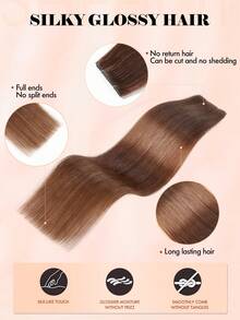 Genius Weft Human Hair Extension One Piece Hand Weft Sew In Invisible Hair Extensions Salon Quality 50G Remy Virgin Human Hair Add Hair Volume - S4 - View 3