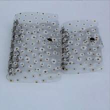 1个透明雏菊图案A5/A6活页夹，学生会计计划本封面 - 無色 - 查看 6