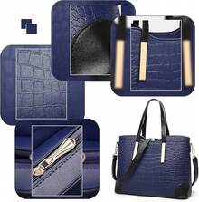 SYKT Monederos y bolsos para las bolsas de asas de hombro de la bolsa para mujer Carteras - 7-04 Azul Oscuro - Ver 6