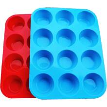 1pc Silicone Cupcake Mold - Ideal For Making Cupcakes, Muffins, Etc.) Easy-To-Remove Cupcake Mold, Non-Stick Silicone Mold, Easy-To-Clean Mold, Multi-Color Mold, Cake Mold, Muffin Mold, Baking Accessories