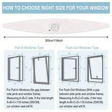 1 Piece Of Window Sealing Cloth(New Upgrade Adds Cuffs, Better Sealing), Portable Air Conditioner And Dryer Cloth Accessories, One Or Two Pipes Universal Window Sealing Strip, (There Are Three Specifications To Choose From 3 Meters, 4 Meters, 5 Meters) Suitable For Each Mobile Air Conditioning Device,Add 5.6m And 6m. - Multicolor - View 6