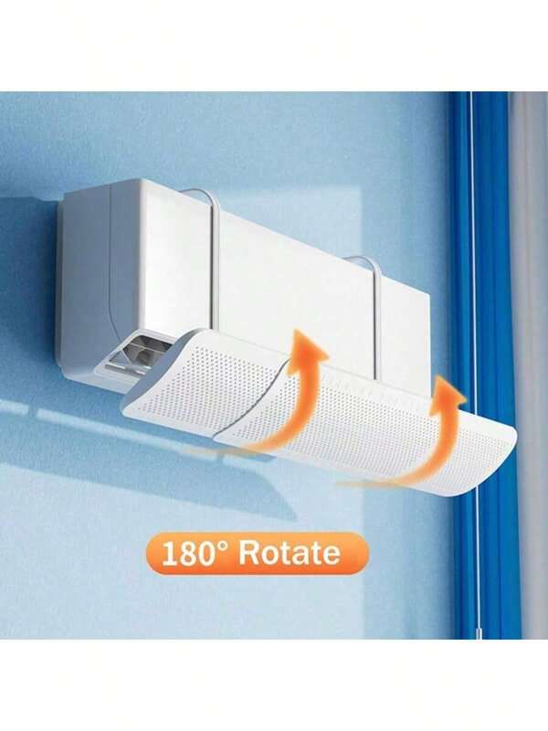 1/2pcs Air Conditioner Deflector Windshield, Wall-Mounted AC Air Diversion Board, No Drilling Required, Adjustable Mounting, Suitable For Home, Bedroom, Dorm, Office