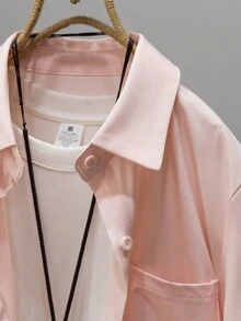 女士纯色长袖衬衫，夏季时尚