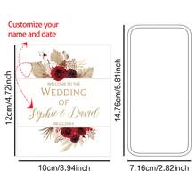 30 Stück individuell gestaltete Hochzeit Weinflaschenetiketten - personalisierte Hochzeitspaar Name & Datum Flaschenetiketten für Braut und Bräutigam, Hochzeitsfeier Dekorationen, perfekt für Taufe, Hochzeitsfeierlichkeiten, Schulmaterial, Schulanfang