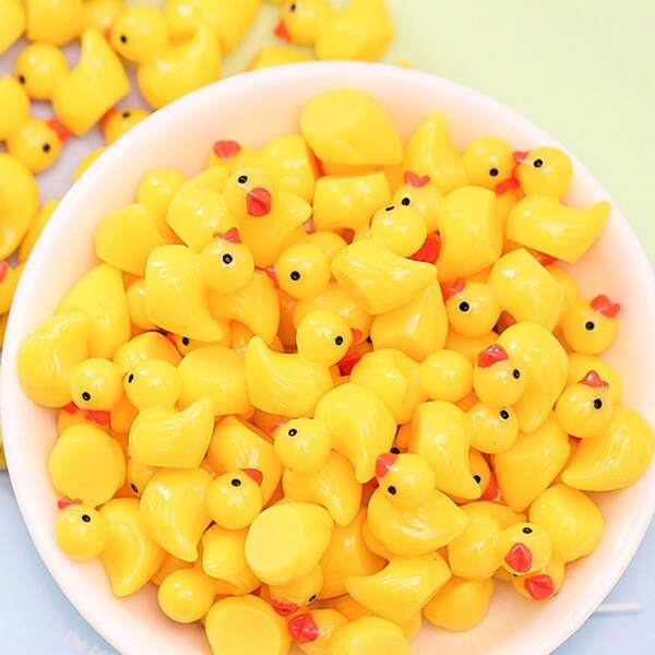 10/20/50/100 stuks mini hars eendjes, kleine eendjes beeldjes in bulk voor miniatuur poppenhuis decoratie accessoires tuin aquarium pot DIY ornament feest speelgoed, kamer, tuin en festival decoraties, feestgunsten