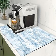 1 Stück Schreibtisch-Unterlage mit abstraktem Kunstmuster, extra großer Mauspad, erweiterbare Schreibtischunterlage, XL Tastaturunterlage, langer Mauspad, Küchen-Abtropfmatte, geeignet für Dekoration, Schreiben, rutschfeste Gummibasis, passend für Gamer, Büro Zuhause, Küche, Studium und Arbeit - Verschiedenfarbig - Übersicht 5