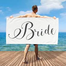 29X58in Personalized Bride Beach Towel, Summer Beach Blanket, Pool Swim Shower Bath Towel, Summer Vacation Towel, Wedding Gift Holiday Bathroom DecorTravel Essentials Travel Accessories Beach Essentials
